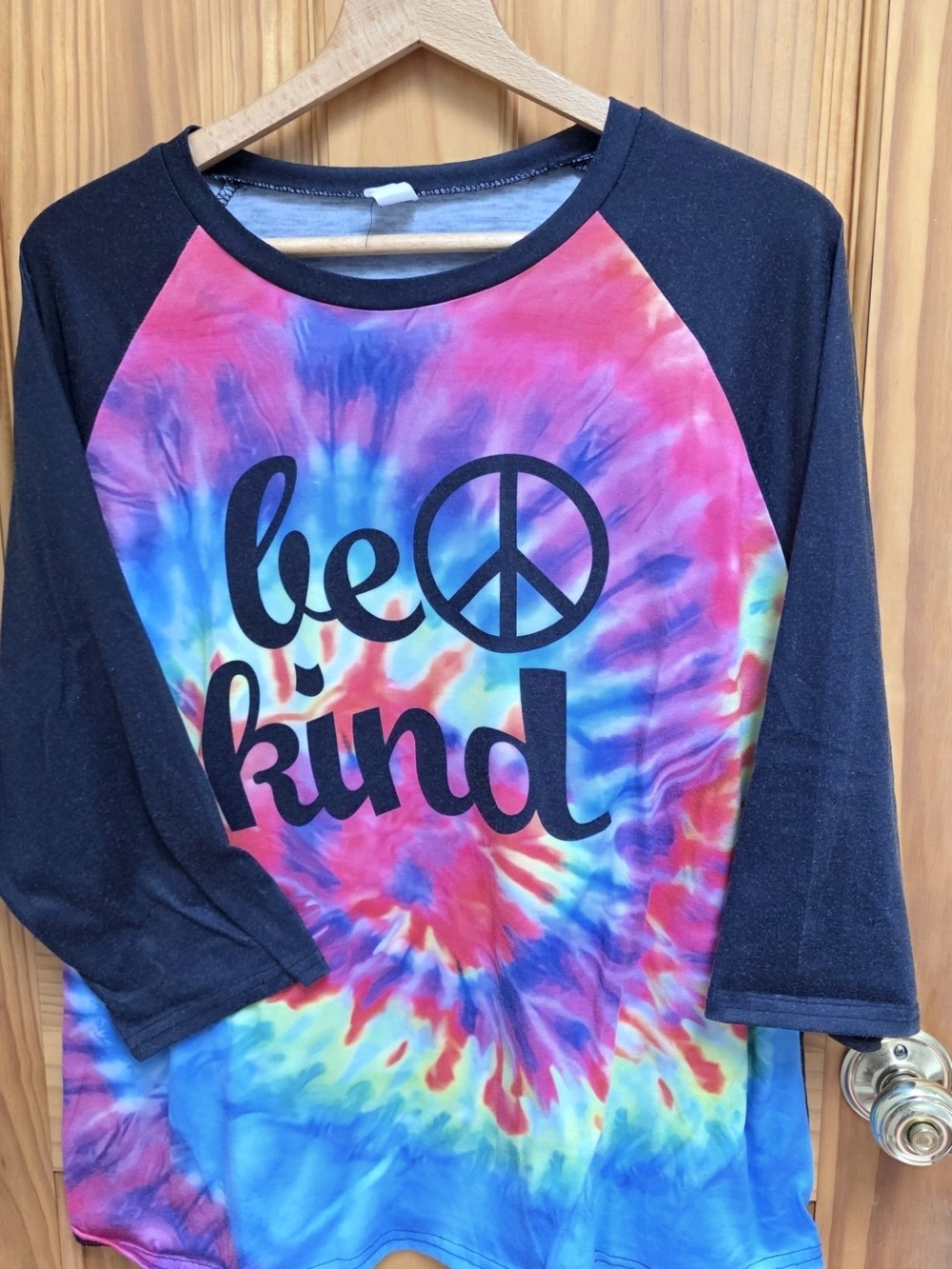 Fifth Sun Kids' Tie-Dye Raglan Shirt - Black Sleeves